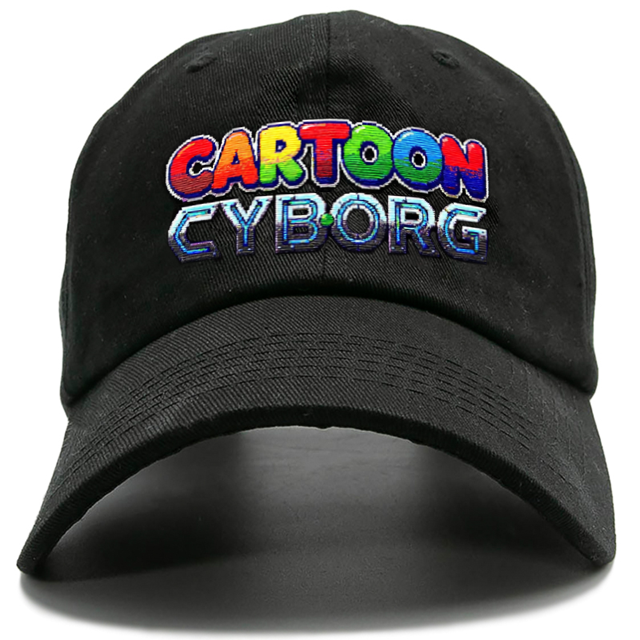 Cartoon Cyborg Dad Hat
